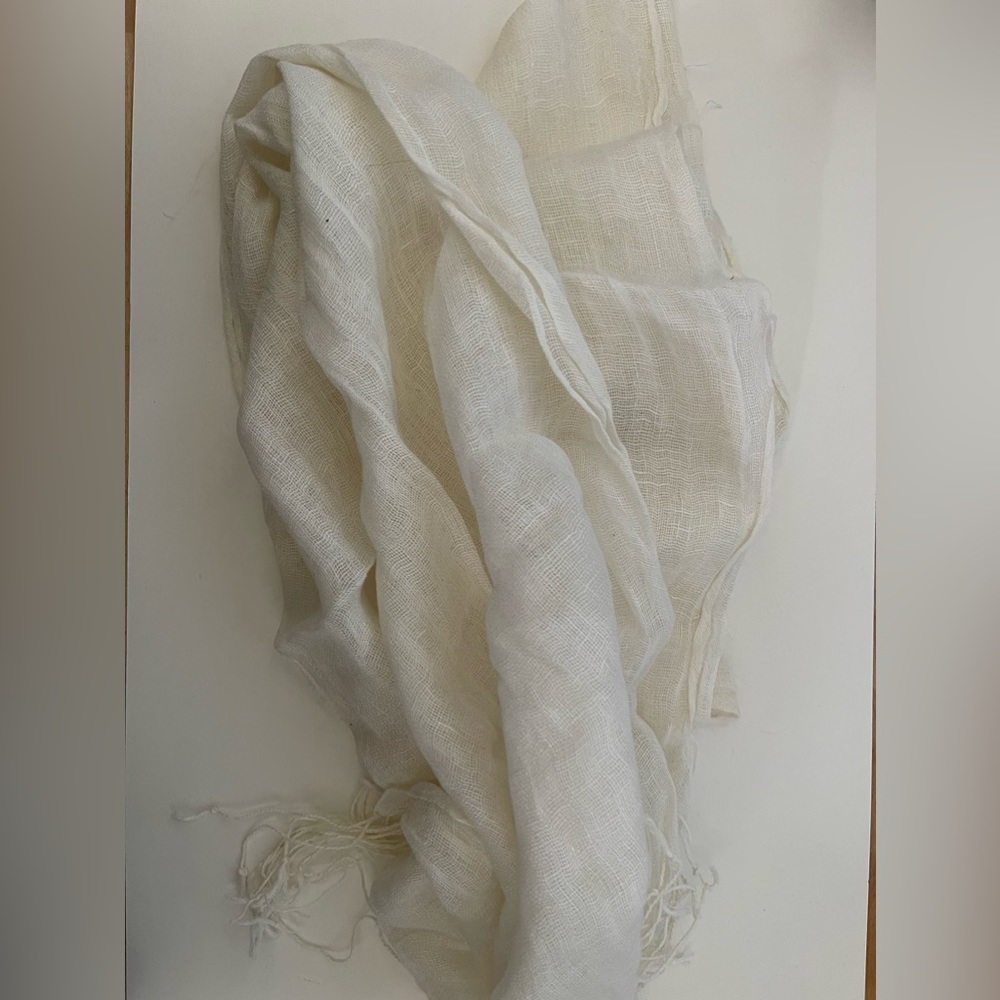 Beige Linen Scarf